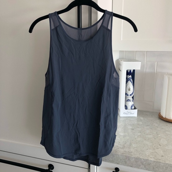 Lululemon Sculpt Athletic Tank Top Mesh Slate Blue Grey Small 6 - Picture 1 of 5